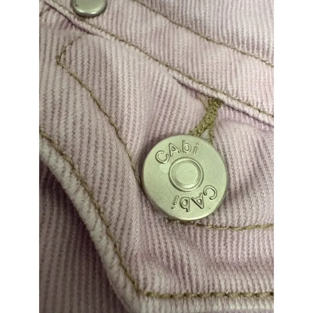 VTG Cabi Pink Denim Trucker Jacket Type III Utility Jean Coat Women’s Size Small